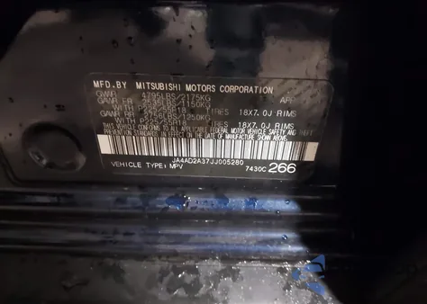 2018 Mitsubishi Outlander Es from USA, damaged, VIN JA4AD2A37JJ005280